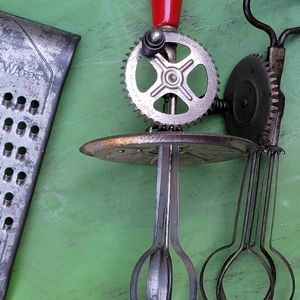 3 antique kitchen utensils